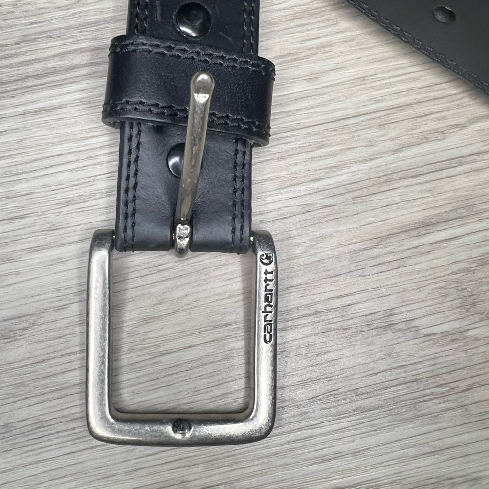 Carhartt Black Genuine US Cowhide Leather Work Belt - Men's Size 40
